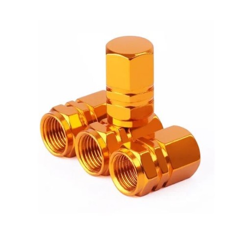 Valve dust caps - dust, orange