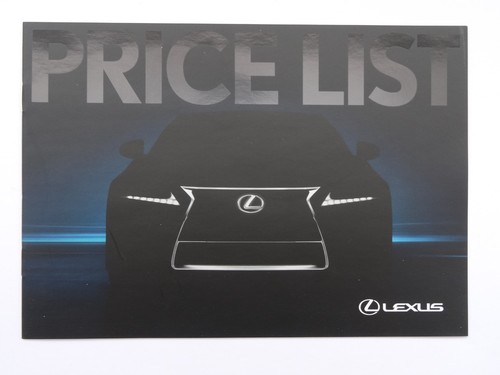 Lexus price list brochure - lexus, uk