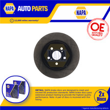 2x Brake Discs Pair Solid fits
